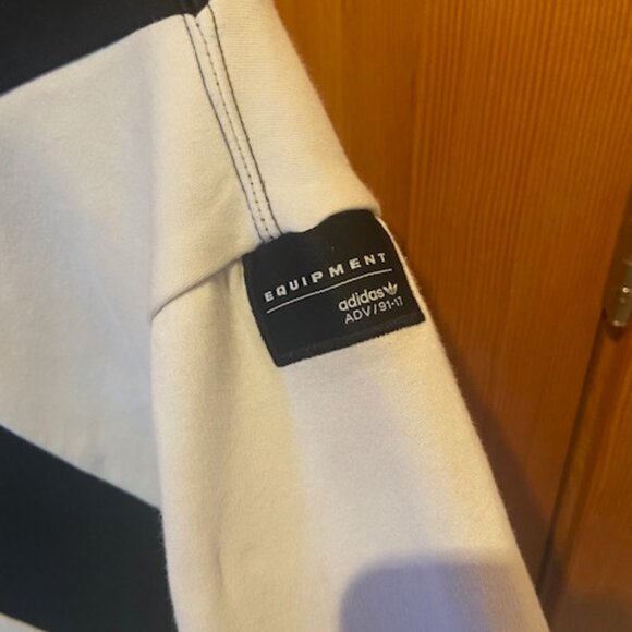 Adidas Originals Black/White Colorblock Hoodie Sweatshirt Mens XL - Picture 2 of 4